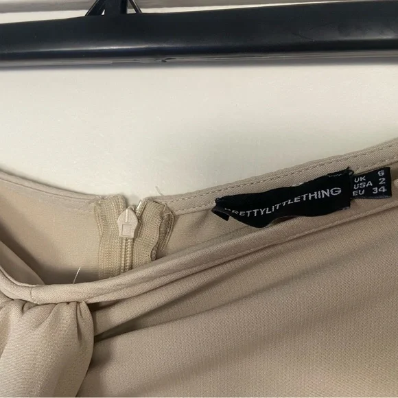 PrettyLittleThing Cream midi tassel midi skirt - Picture 3 of 4